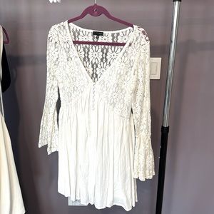 Floral mesh flowy summer dress